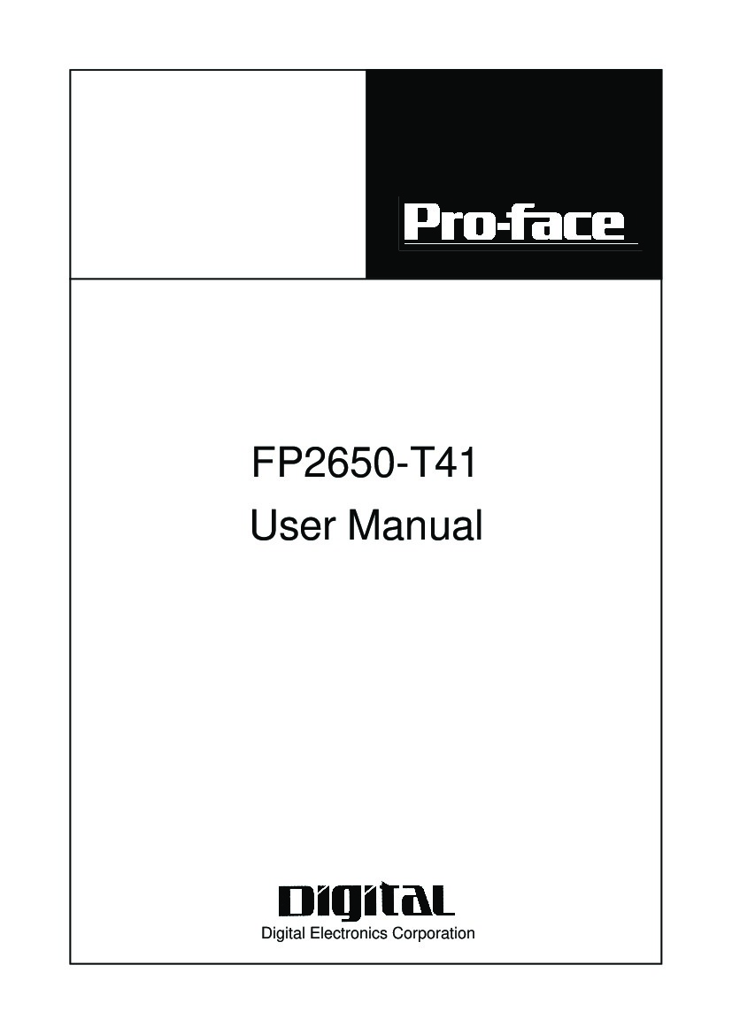 First Page Image of FP2650-T41 User Manual.pdf